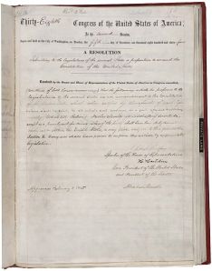 13th Amendment US Constitution (Credit: NARA)