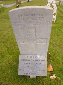 Grave of Sgt Martin O'Brien MM