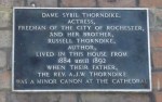 Plaque marks the house