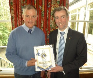 Brian McLaughlin & Antrim Lions President Barry Warwick