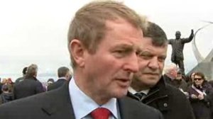 Taoiseach Enda Kenny in Knock (Picture RTÉ News)