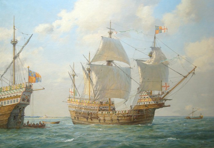 The Mary Rose: Geoff Hunt painting