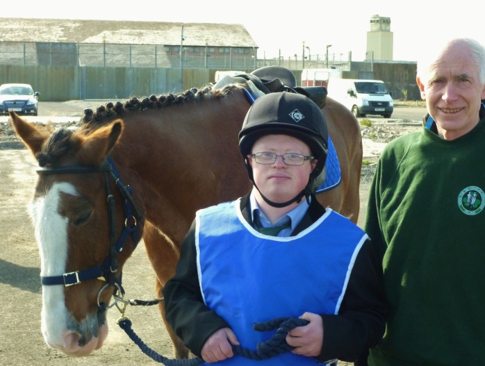 Tom Cloonan, Castleshane with helper Charlie Barker, Ballybay