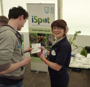 Gretta McCaron, Monaghan, at the iSpot stand for identifying plants and wildlife