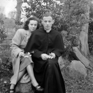 Fr Harry Smyth CM & his sister at time of ordination