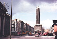 Nelson Pillar after the explosion March 1966 NLI Ref.: WALK138A  National Library of Ireland on The Commons @ Flickr Commons     