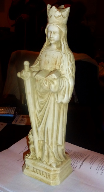 Gift from Geel to Tydavnet: statue of St Dympna