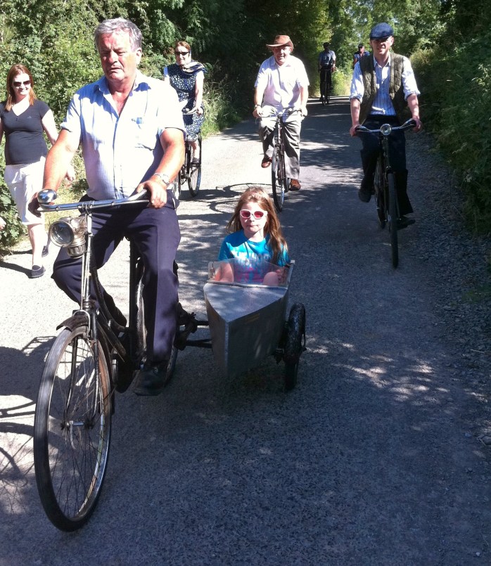 Bikes on the road to Billy Brennan's Barn, Inniskeen