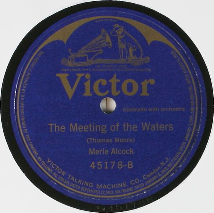 Victor Record Label: The Meeting of the Waters