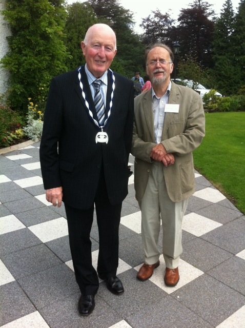 Deputy Mayor of Dungannon/S.Tyrone Cllr Robert Mulligan with Jack Johnstonm President William Carleton Society