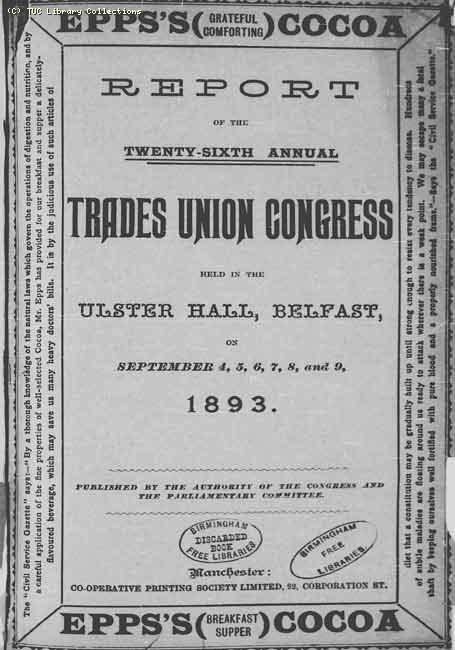 TUC 1893 Congress Belfast