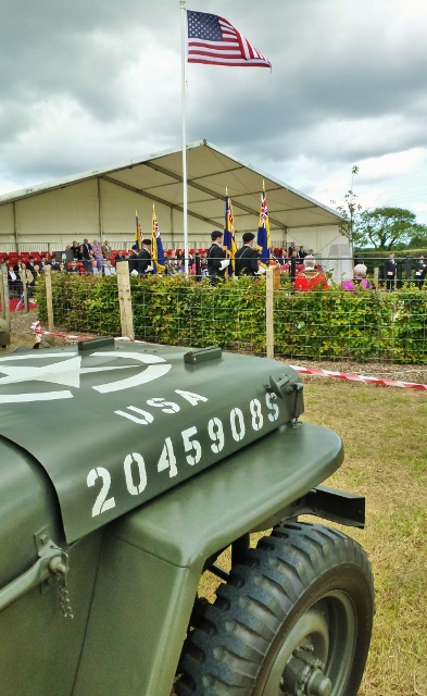 WWII US jeep at the ceremony at Lisnabreeny Photo: © Michael Fisher