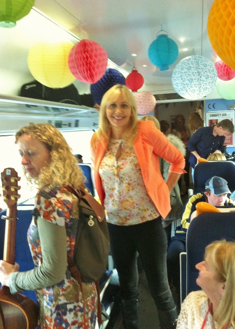 Miriam O'Callaghan on board the RTÉ Music Train Photo: © MIchael Fisher