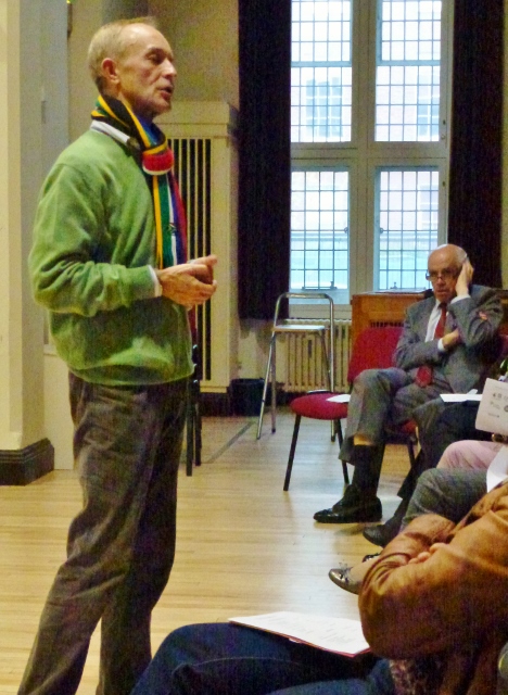 Philip Hammond explains his new work: An Londubh  Photo: © Michael Fisher