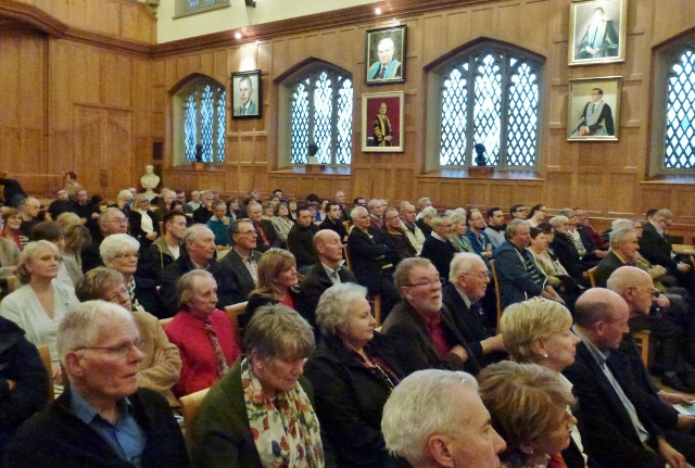 Audience at the Great Hall in Queen's University Photo: © Michael Fisher