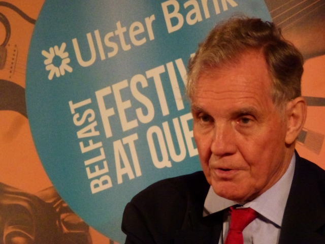 Jonathan Aitken at the Belfast Festival at Queens Photo: © Michael Fisher
