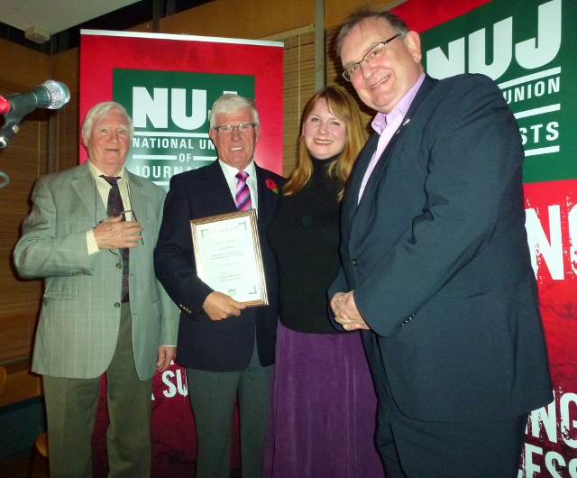Jim Eadie, Ray Managh, Michelle Stanistreet and Michael Fisher (Belfast & District Branch, NUJ)