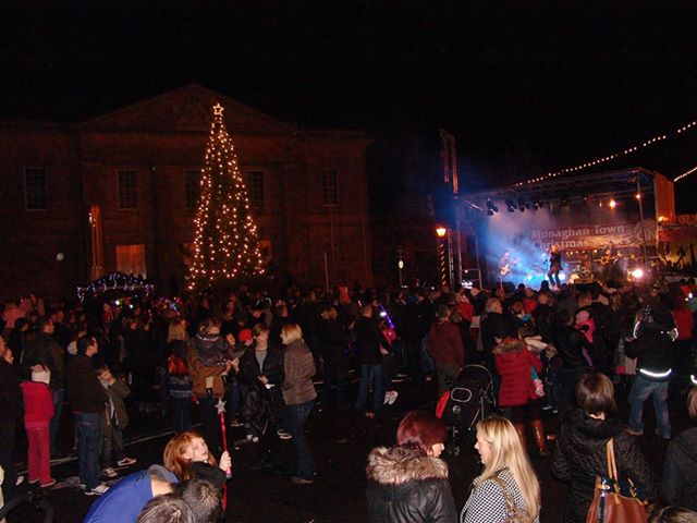 Christmas lights switched on in Monaghan with Rico's Groove  Photo: © Gregory Murphy