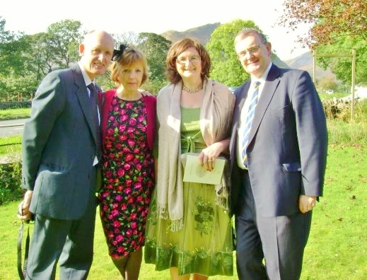 Howard, Marie, Evelyn & myself at a wedding in Ambleside 2009