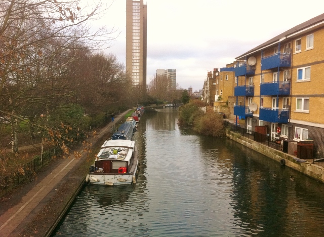 Towpath at the Paddington Arm, Grand Union Canal   Photo: © Michael Fisher