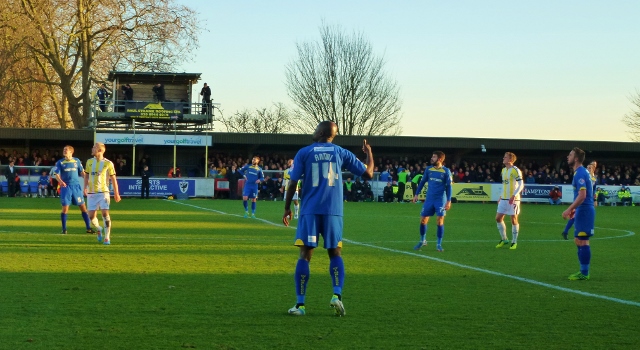 Will Antwi looks for the ball: AFC Wimbledon v Torquay  Photo: © Michael Fisher