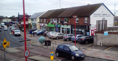 Looking out at Templeogue Village from a window in Paparazzi in Templeogue (Photograph: © Patrick Comerford, 2014)