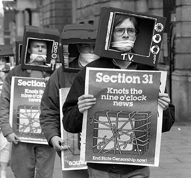 Anti-Section 31 protestors in Dublin  Photo: An Phoblacht
