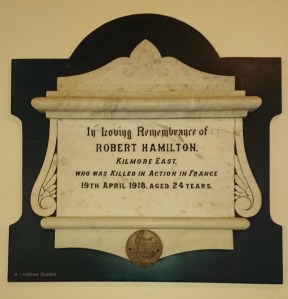 Plaque for Robert Hamilton, St Dympna's Church Ballinode  Photo:  © Michael Fisher
