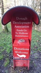 Donation box made by McCarron Engineering at Emy Lough Walkway, Emyvale Photo: © Michael Fisher