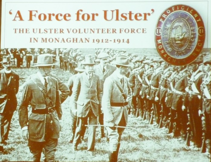Quincey Dougan talk on UVF: Sir John Leslie inspects the UVF at Glaslough