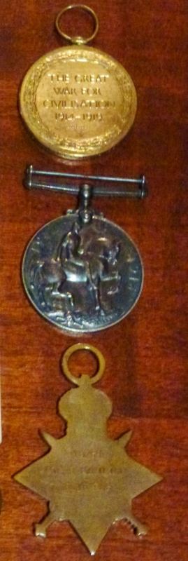 Private Robert Hamilton world war one medals Photo: © Michael Fisher 