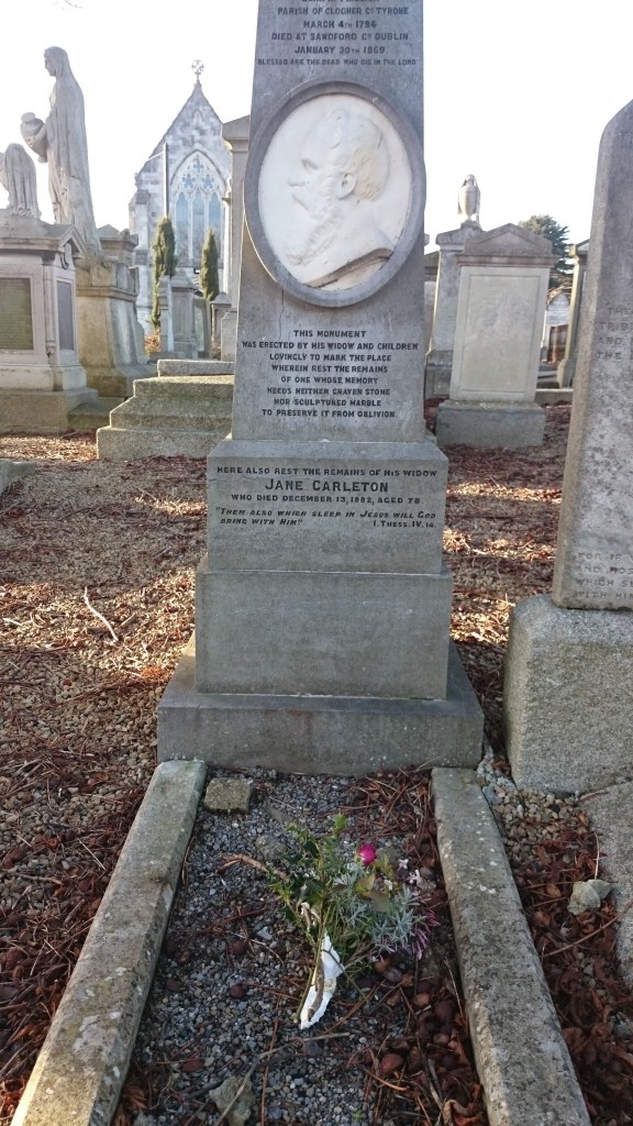 Grave of William Carleton at Mount Jerome Cemetery, Dublin  Photo: © Michael Fisher    