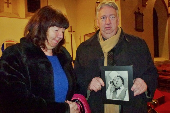 Dympna Kerr and her brother, Oliver McVeigh at the Mass in Carrickroe Photo: © Michael Fisher