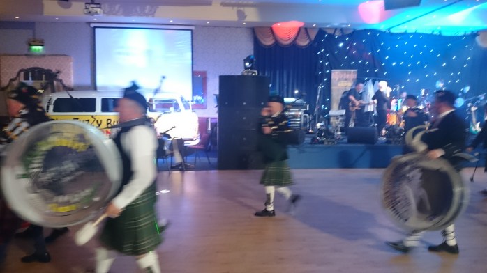 Corduff Pipe Band at Castleblayney fundraiser in Glencarn Hotel Photo: © Michael Fisher