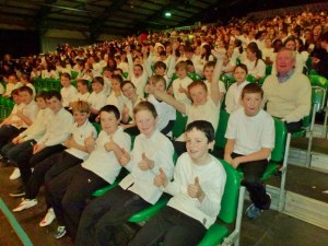 St Joseph's Boys NS Carrickmacross with Principal Paul Fitzpatrick   Photo: © Michael Fisher  