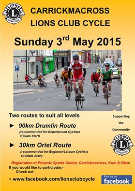 Carrickmacross Lions Club Cycle for Charity 2015