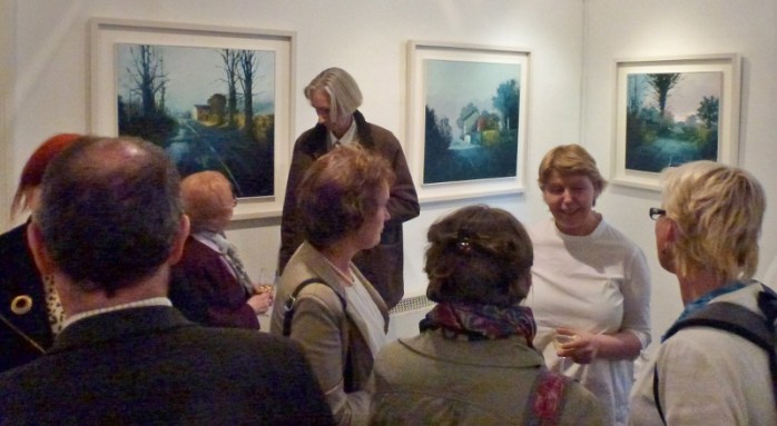 Kate Beagan at the opening of her exhibition at the Doorway Gallery  Photo:  © Michael Fisher