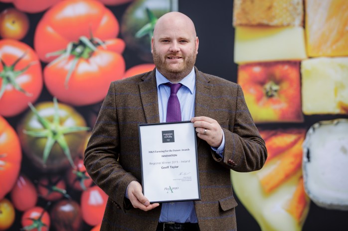 Geoff Taylor, Monaghan Mushrooms, receives M&S Innovation Award