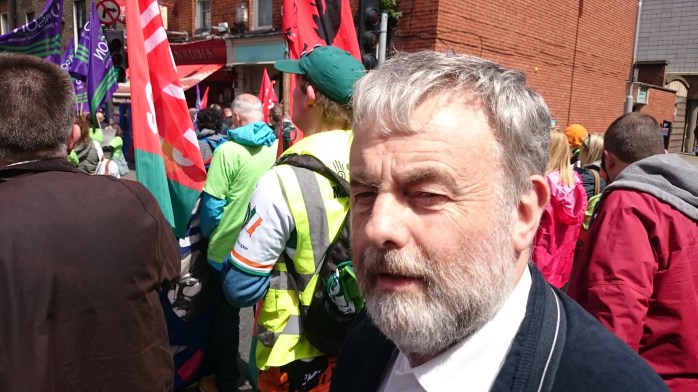 SIPTU General Secretary Jack O'Connor at the Dunnes Stores rally Photo:  © Michael Fisher