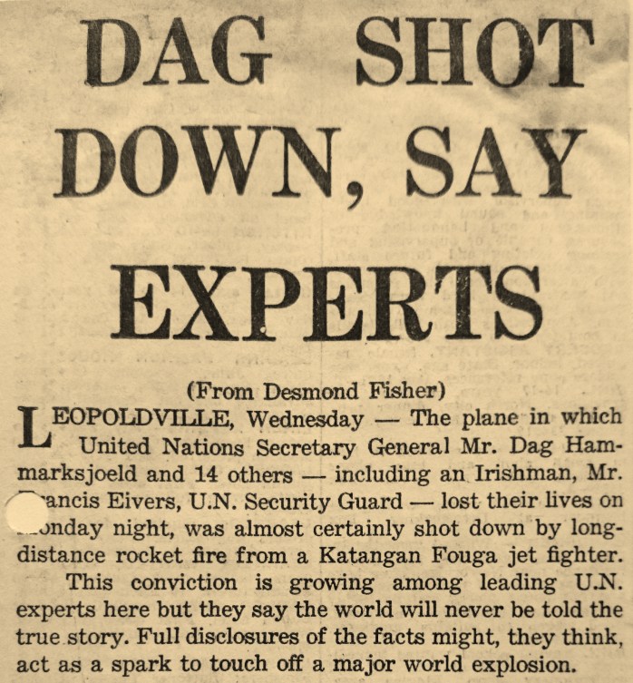 Desmond Fisher report in The Irish Press, 21st September 1961