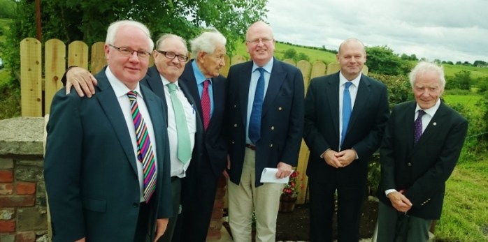 Brendan Smith T.D. with Mackie Moyna Jnr., Mackie Moyna, guest speaker Michael McDowell S.C., Senator Diarmuid Wilson and Dr Rory O'Hanlon, former Ceann Comhairle  Photo:  © Michael Fisher  