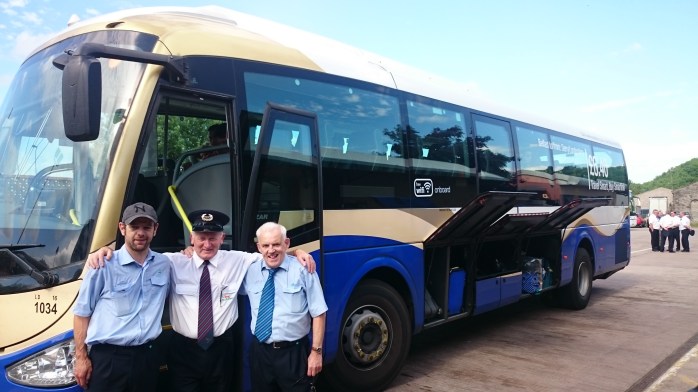 Ulsterbus/Translink drivers from Armagh and Derry wish Paddy Gollogly all the best on his retirement Photo:  © Michael Fisher