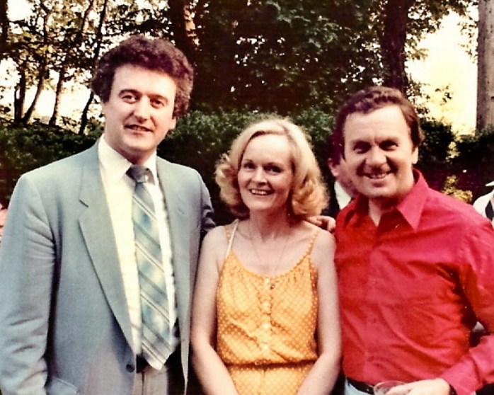 Eily O'Grady with her husband Frank Patterson (right) and singer Martin Flynn in the USA Photo: Martin Flynn website